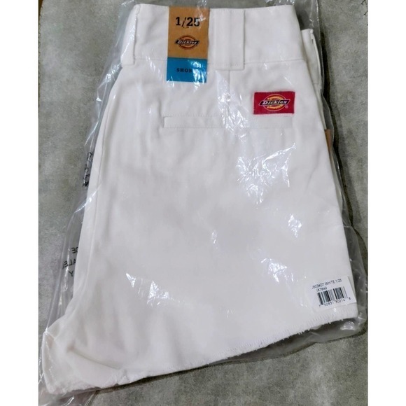 Dickies High Rise Frayed Worker Shorts White NWT - Picture 6 of 10